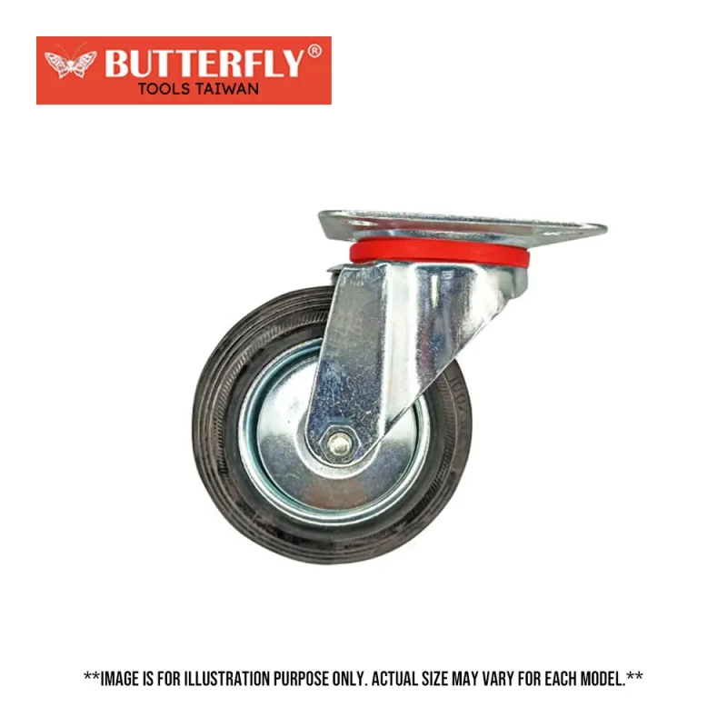 optimized title taiwan made 706 butterfly swivel rubber caster wheel