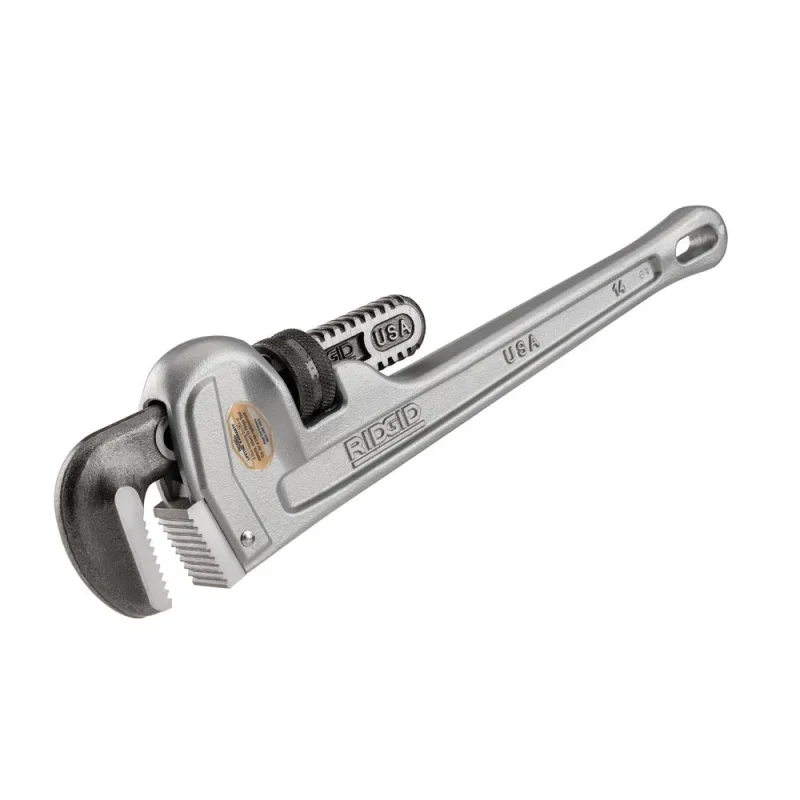 ridgid aluminum straight pipe wrench for easy grip