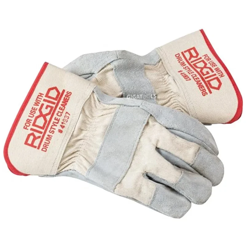 ridgid drain cleaner leather gloves 41937