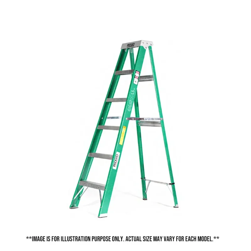 ridgid fiberglass step ladders green protop