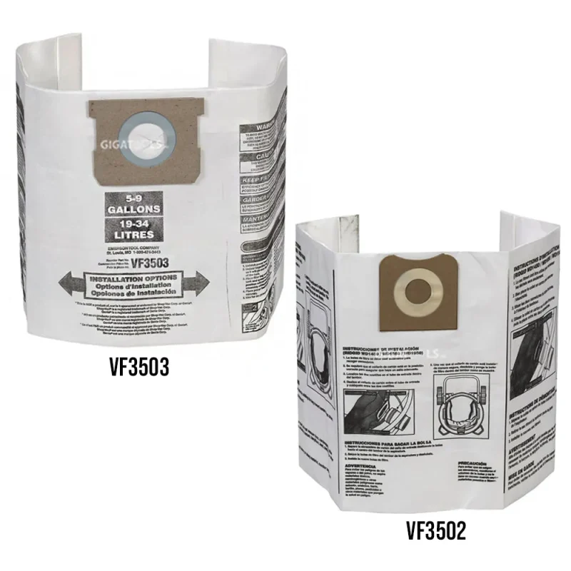 ridgid high efficiency dust bags dry wet vacuum compatible