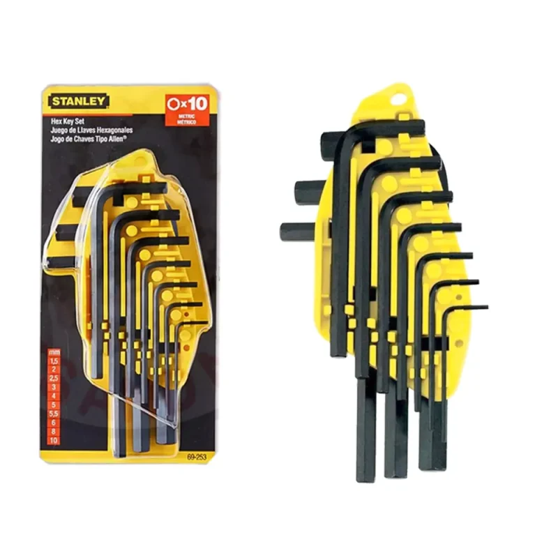 stanley 10 piece allen hex key set 1 5 10mm 69 253 22