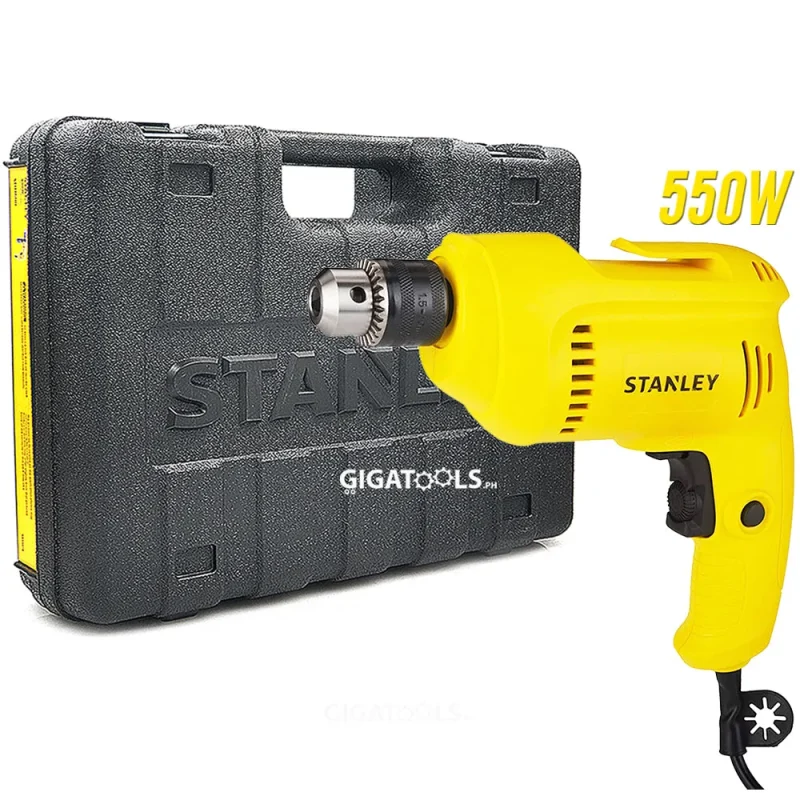 stanley 550w 10mm rotary drill with hard case professional hand driver