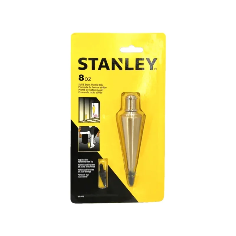 stanley 8oz brass plumb bob 47 973