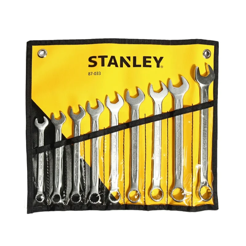 stanley 9 piece combination wrench set 10 19mm 87 033