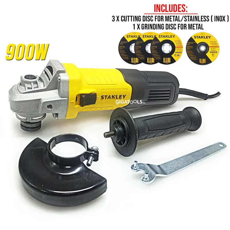 stanley 900w professional angle grinder stgs9100a