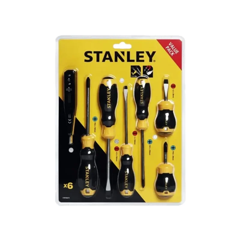 stanley cushion grip 6 piece screwdriver set 92 002 66679