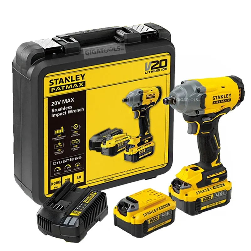 stanley fatmax 20v max brushless impact wrench kit