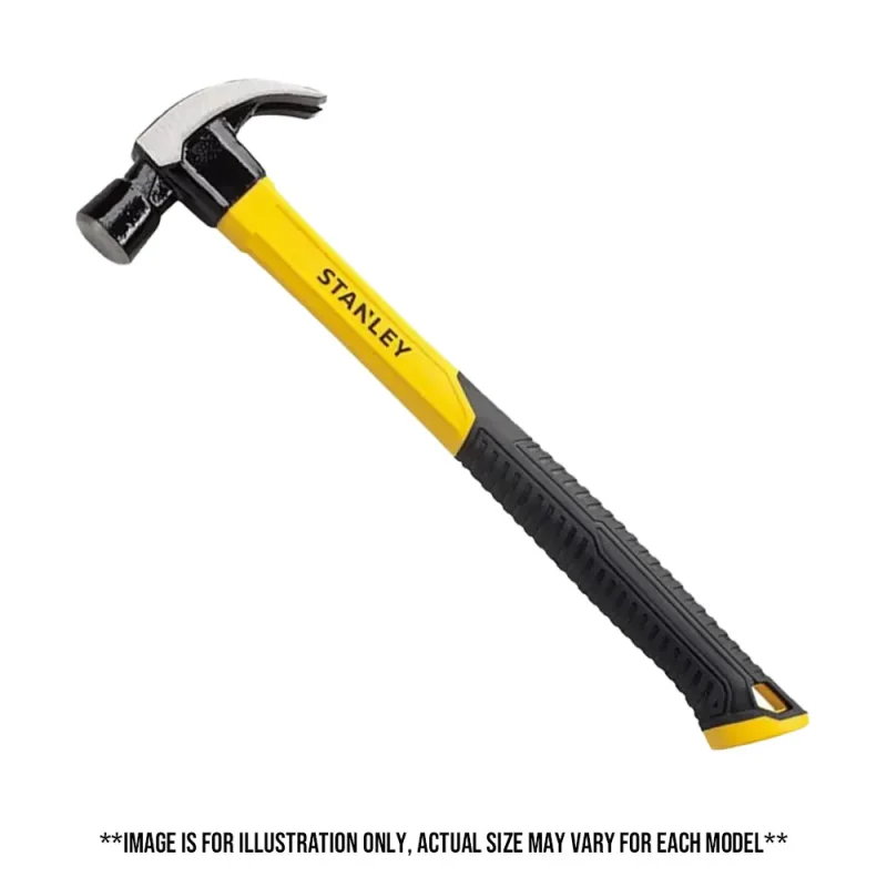 stanley fiberglass claw hammer durable lightweight