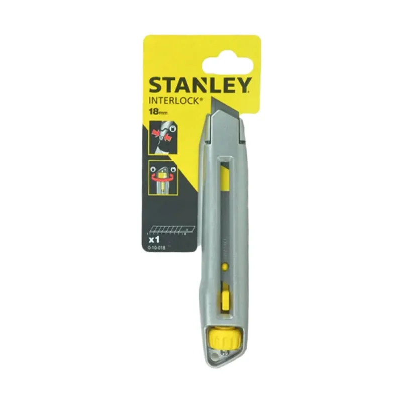 stanley interlock 18mm metal snap off knife 10 018