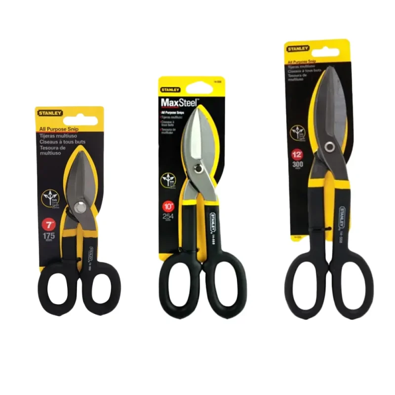 stanley maxsteel tin snips precision cutting tool