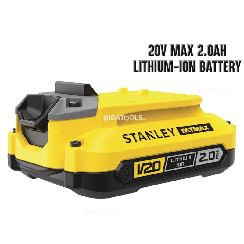 stanley sb202 20v lithium ion battery 2 0ah high performance