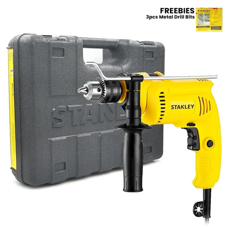 stanley sdh600 600w impact drill w 2yr warranty hard case promo