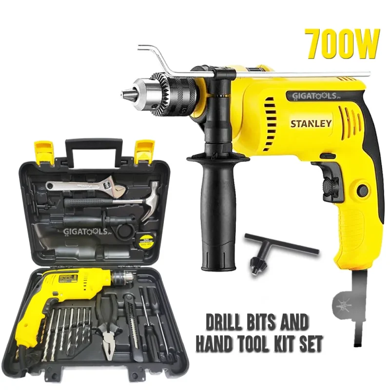 stanley sdh700kv 700w impact hammer drill tool kit 13mm