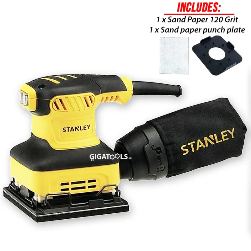 stanley ss24 1 4 sheet palm sander 240w high power precision finishing