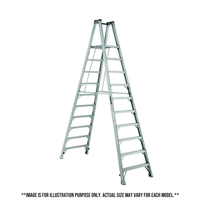 usa made twin front platform step ladder aluminum