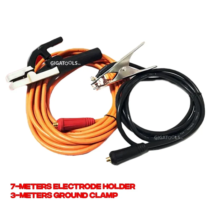 wellson 7m electrode holder 3m ground clamp welding cable set