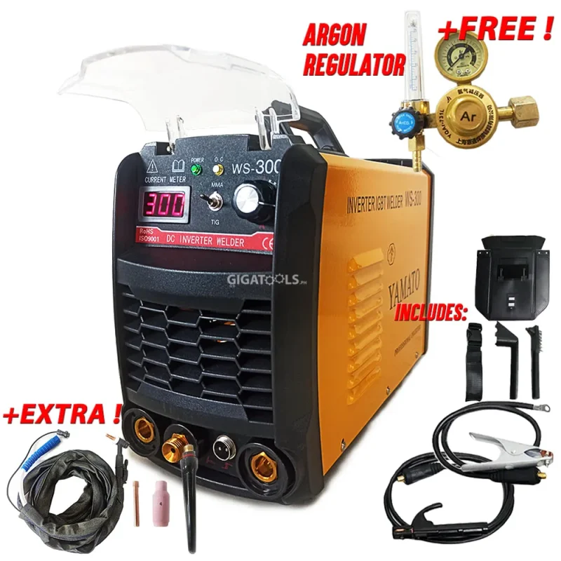 yamato ws 300 tig mma welder w argon regulator